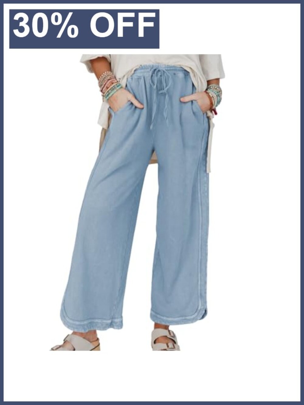 Women's Wide Leg Sweatpants High Waist Baggy Drawstring Athletic Palazzo Pants
